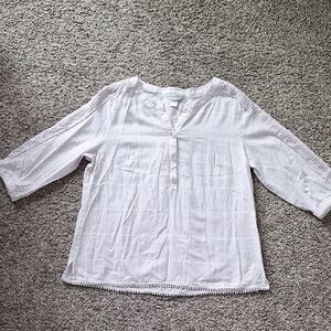 Romantic Lace Trimmed Lilac Pastel Women's Quarter Length Sleeve Size P/L